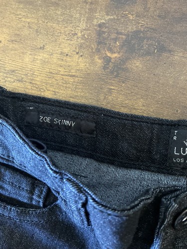 Lucky Brand Girls 8 Zoe Skinny Jeans Comfort Stretch Denim Dark Wash Low Rise - Picture 3 of 16