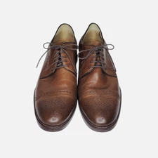 Johnston & Murphy Men's HALFORD Cap Toe Brown Leather Lace Up Oxford Shoes 10 M