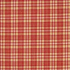 Covington BECKFORD CRIMSON Cotton Red Check Plaid Drapery Uph FabricBe