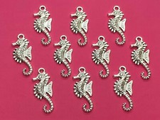 Tibetan Silver Seahorse/Sea Horse Charms - 10 per pack 
