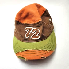 Bass Pro Shop Military Cadet Youth 4-7 #72 Distressed Hat Cap Brown Fitted BA3D