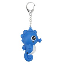 Cute Cartoon Seahorse Keychain With LED Light And Sound Keyfob Kids Toy Gift