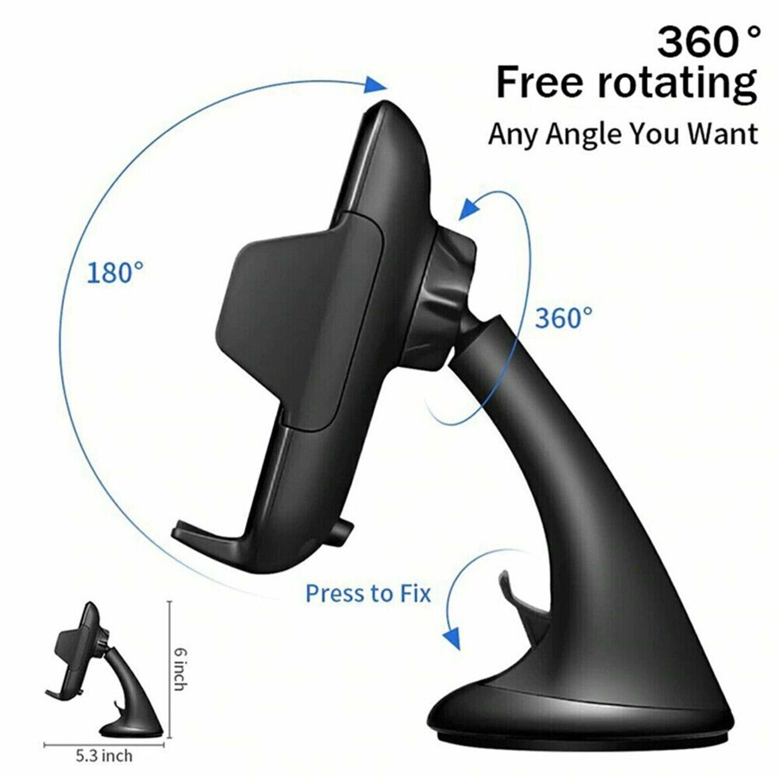  Yudo10 Fast Wireless Charging Car Phone Holder for