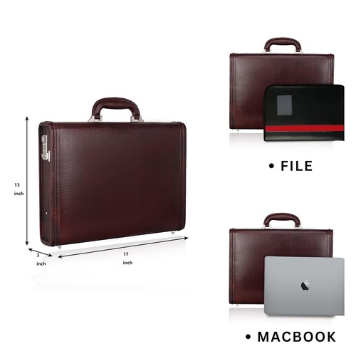 LV FULL GRAIN LEATHER BRIEFCASE STYLIST ATTACHE FOR MEN 17i OFFICE DOCUMENT - Picture 6 of 36
