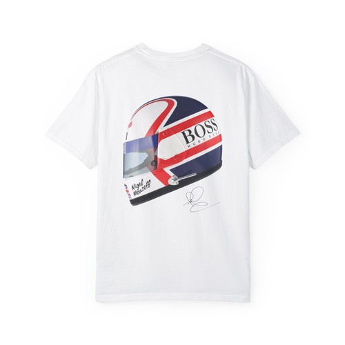 Nigel Mansell Helmet Formula One Racing T-shirt - Picture 5 of 7