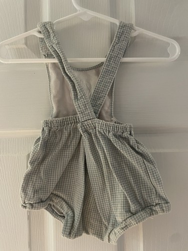 Vintage Infant 3-6 Month Boys Blue & White Sailor Anchor Romper Cotton - Picture 3 of 3