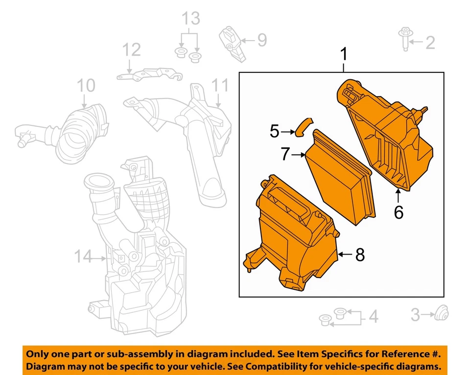 Conjunto de filtro de aire usado se adapta a: Nissan Sentra 2018 1,8 grado A Foto 3 de 4