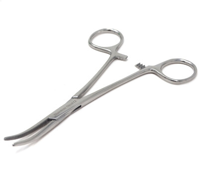 Dog/Cat Fur Clipper Hemostat Locking Clamps 5.5'' Curved Veterinary Instruments