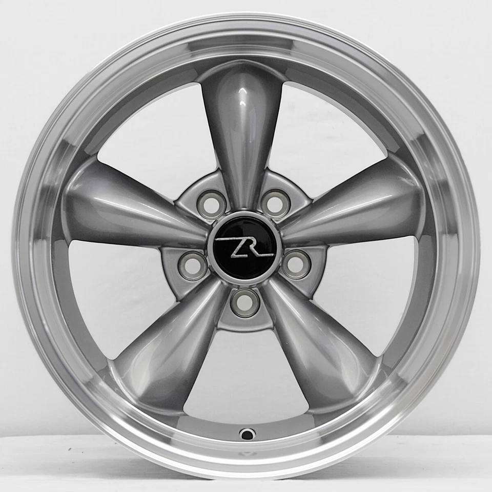 Ruedas 17" Gunmetal Espejo Labio Bullitt Estilo 17x9 17x10,5 5x114,3 Mustang 94-04 Foto 3 de 4