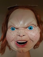Child's Play 2 Chucky Face, Features Attached Red Hair