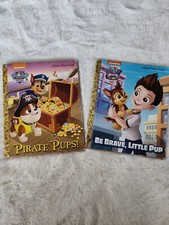 Pirate Pups Paw Patrol Little Golden Book Lot of 2 Be Brave Little The Movie