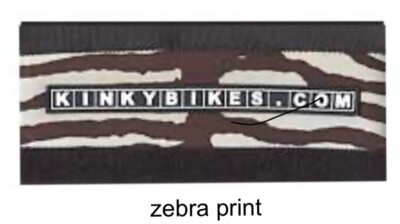   Kinky Bikes, (Eidechsenhäute) Standard Fahrrad Fahrrad Kettenschutz, ZebraPrint
