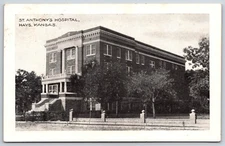 Postcard St. Anthony's Hospital, Hays, Kansas Posted 1919