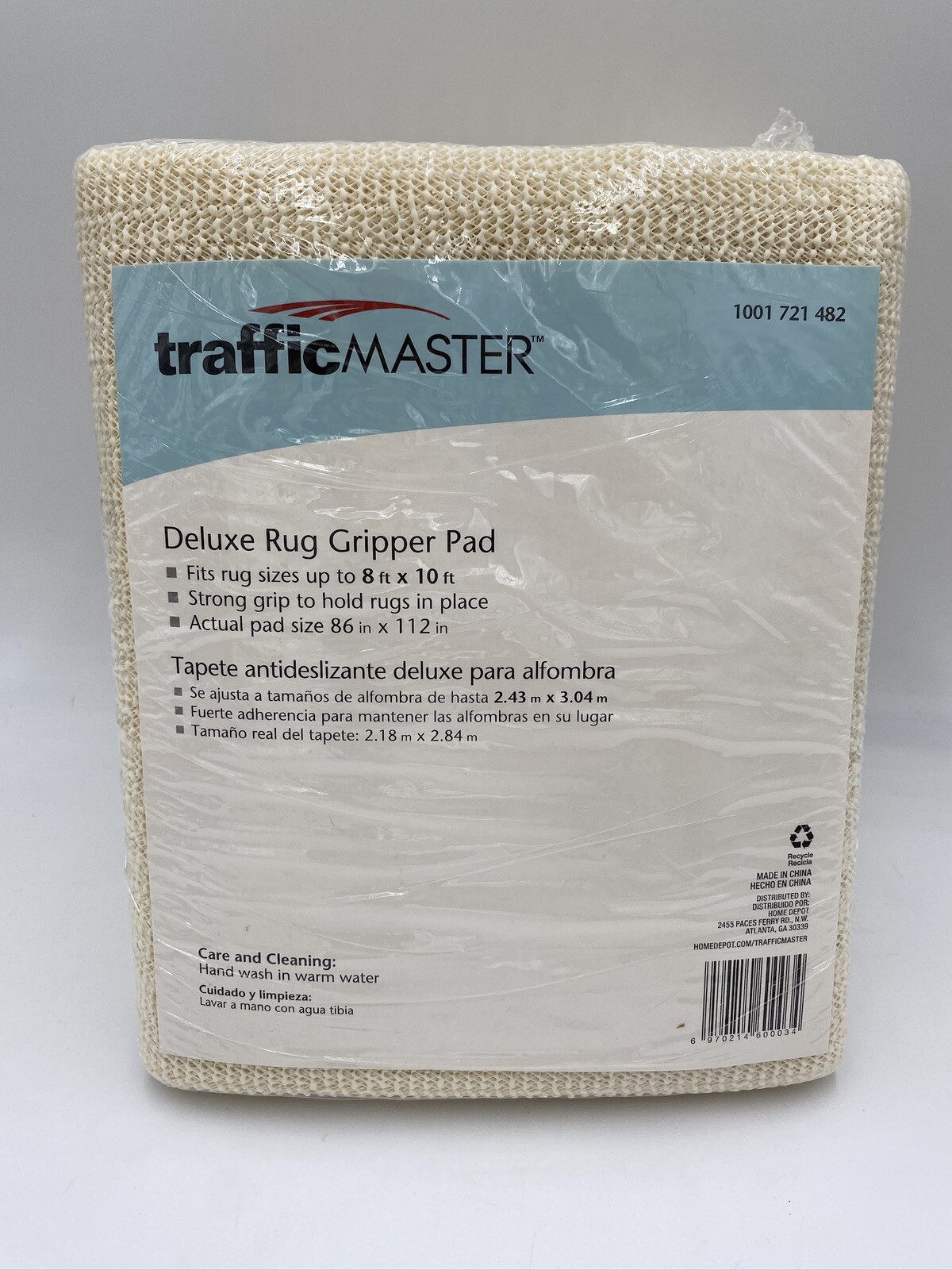 Traffic Master 8x10 NonSlip Area Rug Pad Floors Gripper Hard Surface