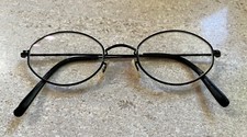Vintage 90s Oliver Peoples Oval Black Metal Eyeglasses Frames OP-526 Japan