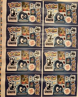 1/1 Disney Toontown Online Blue Welcome Kit Stickers UNCUT Sheet Of 8 Uber Rare