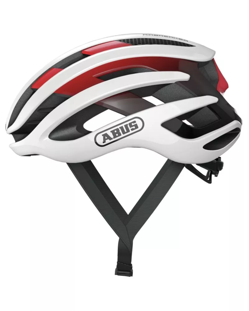Abus AirBreaker Road Cycling Helmet, White/Red