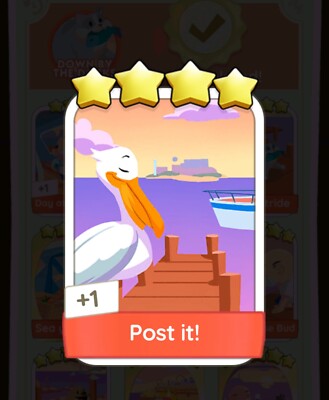 Monopoly GO! 4  stickers - Post it - [SENDING FAST]