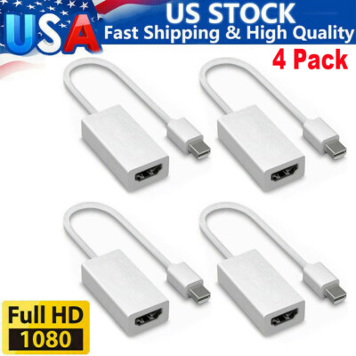 4 Pack For MacBook Pro Mini DP to HDMI Adapter Cable Thunderbolt Display Port US
