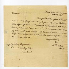 1823 Nicholas Biddle ALS President of the Bank of the US - Good Content - signed