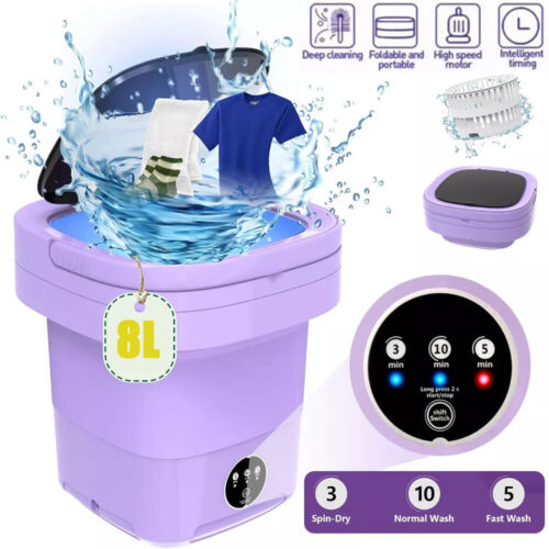 Portable Washing Machine Mini Washer Foldable Washer and Spin Dryer Small Travel