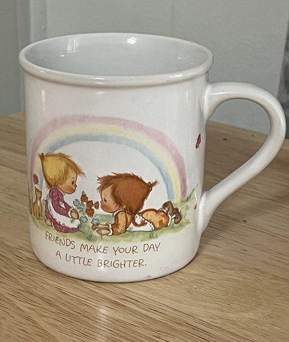 Hallmark Mug Mates Friendship Mug 1983 Betsy Clarke friends day brighter rainbow