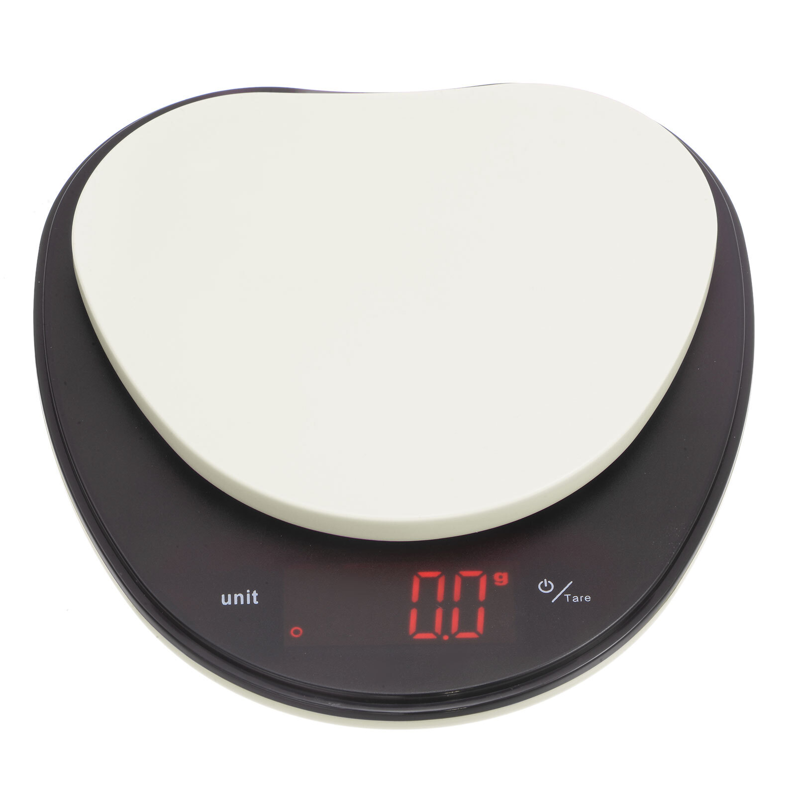 Digital Kitchen Scale 5kg/0.1g Heart Shape Jewelry Scales with LCD Display White-image