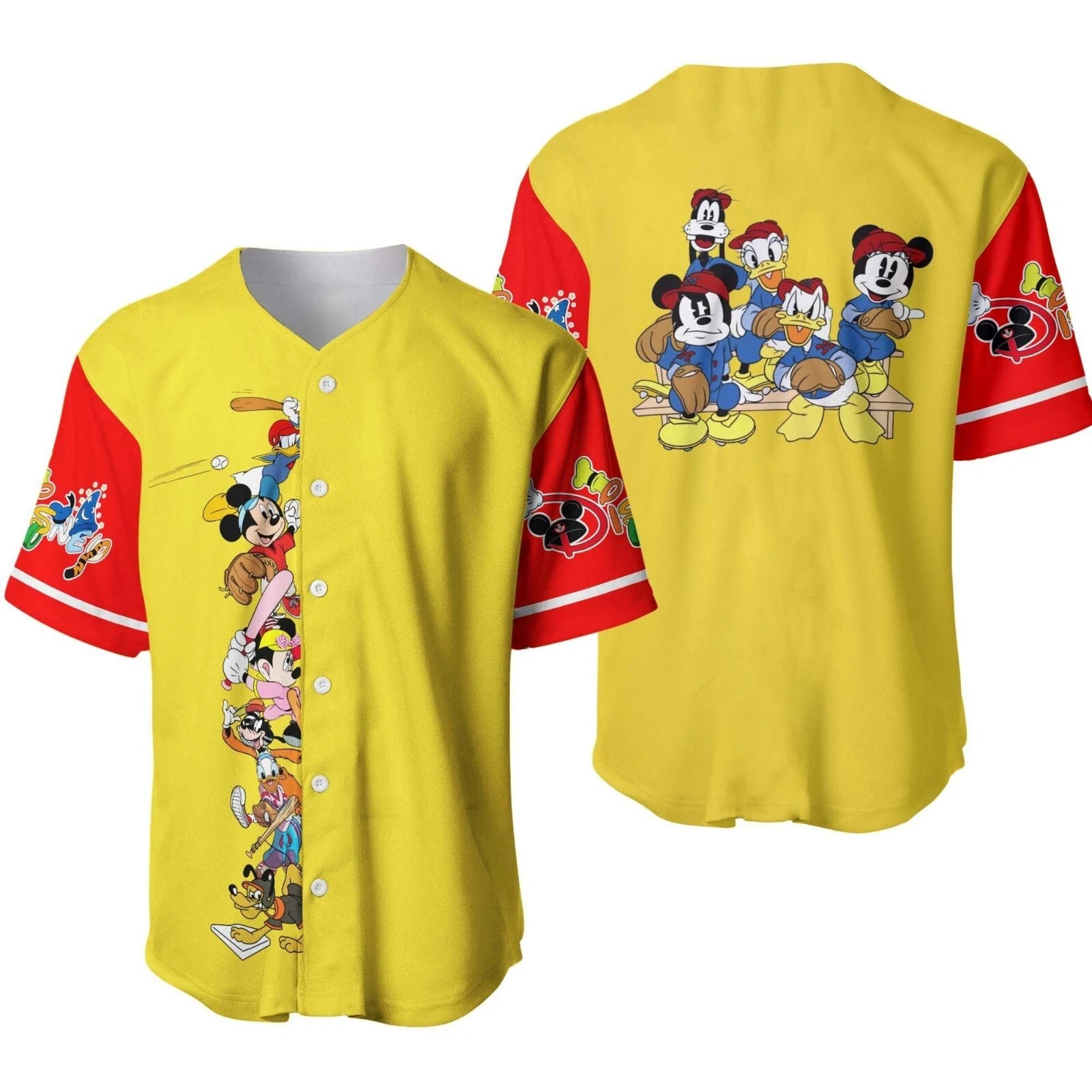 Mickey Mouse Baseball Jersey Shirt, Mickey Friends Baseball Jersey