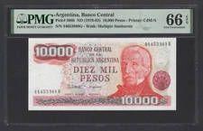 Argentina 10000 Pesos ND(1976-83) P306b Uncirculated Grade 66