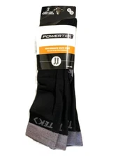 PowerTek v3.0 Hockey Compression Performance Long Skate Socks - (2) Pair Pack
