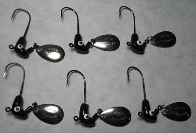 BLAKEMORE ROAD RUNNER BLACK SPINNER JIG HEADS/FISHING LURES 1/8oz  CRAPPIE/BASS