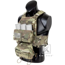 KRYDEX Low Vis Slick Plate Carrier & MK3 MK4 Micro Fight Chassis Chest Rig Camo