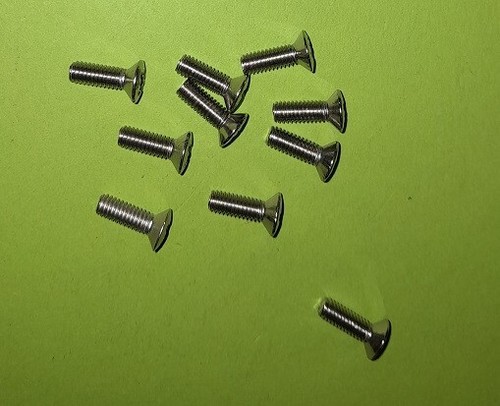 10 PACK Metric M4 x 12mm POZI Raised Countersunk Screws A2-70 Stainless Steel - 第 1/1 張圖片