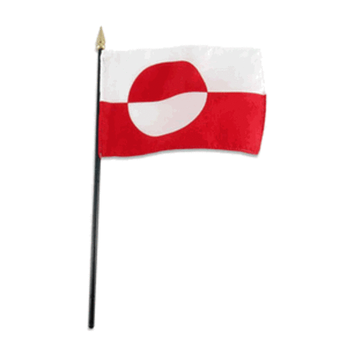 "4x6" Greenland Flag / Greenland Desk Flag / Greenland Stick Flag - Bild 1 von 1