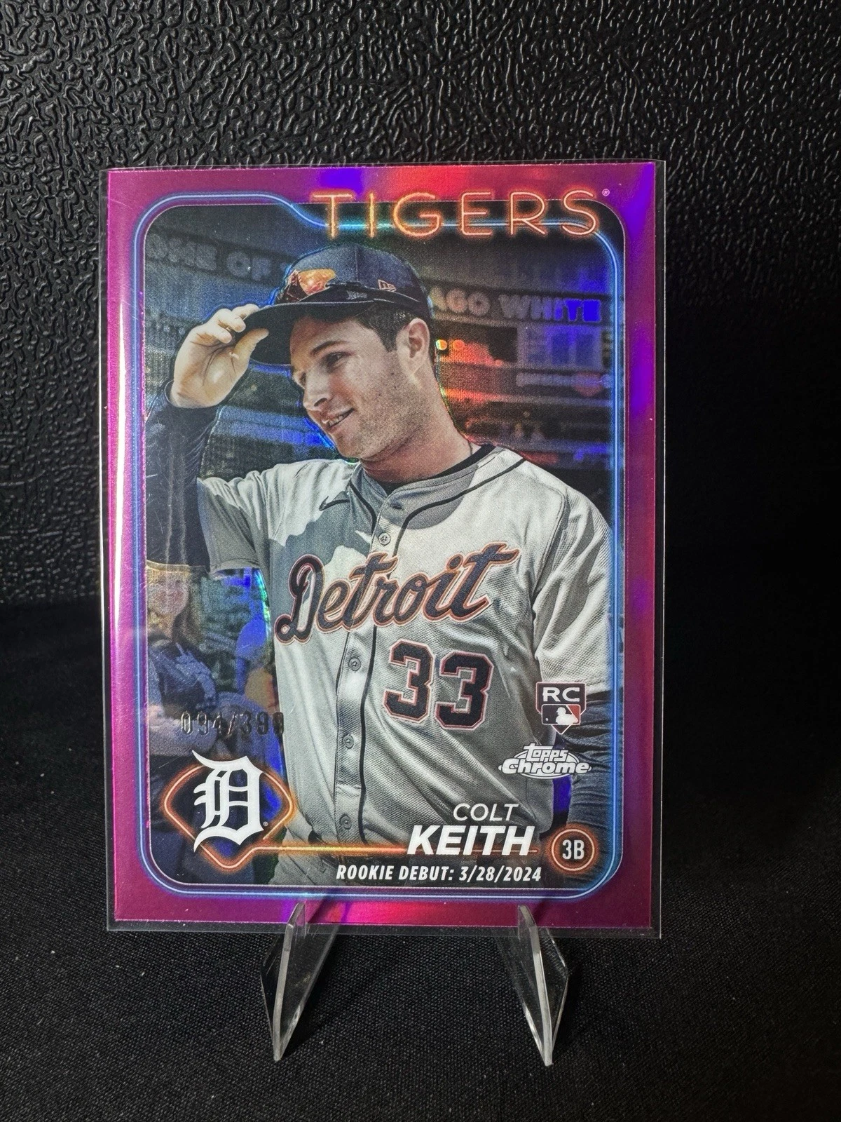 2024 Topps Chrome Update Colt Keith Rookie Debut Magenta Refractor /399 Tigers