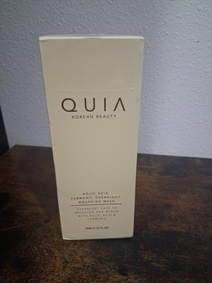 NEW QUIA Korean Beauty Kojic Acid Turmeric Overnight Wrapping Mask 75ml