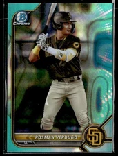 L16,444 - 2022 Bowman Chrome Draft Aqua Lava #BDC161 Rosman Verdugo /199