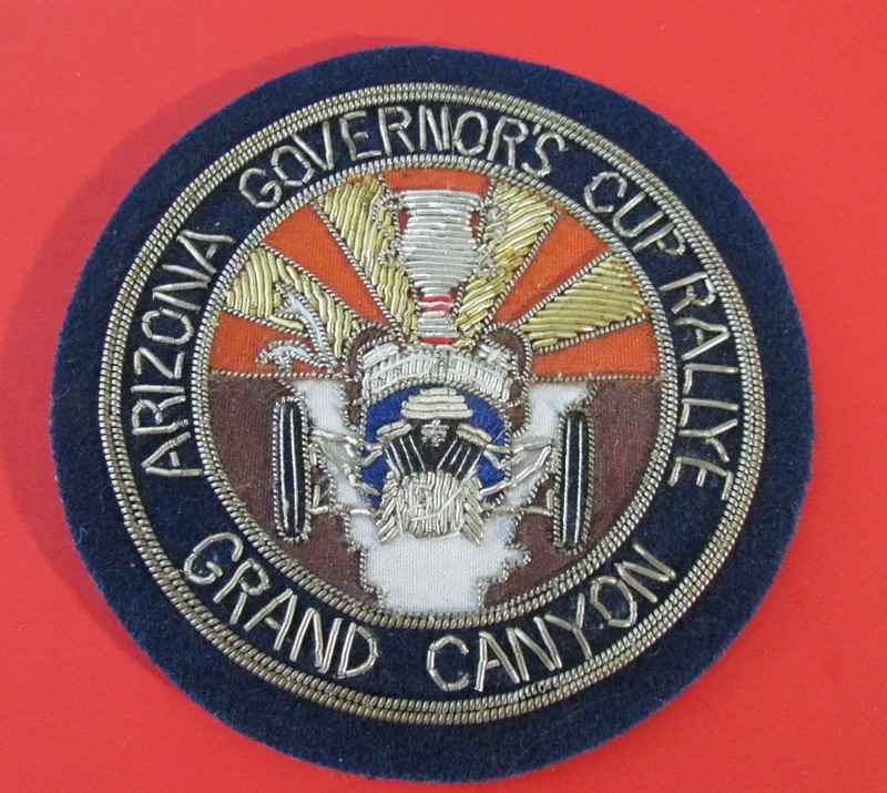 Bullion-Stitched Arizona Governor’s Cup Grand Canyon Rallye Patched
