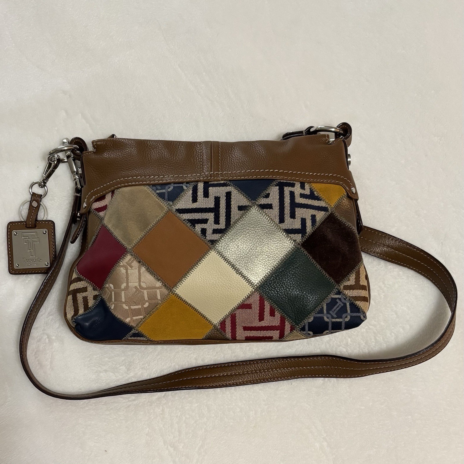 Tignanello Multi-Color Leather Patchwork Crossbod… - image 5