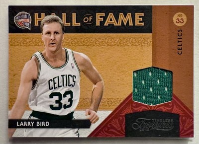 2009-10 Timeless Treasures Larry Bird Game Worn Jersey Swatch 2/5 Hall of Fame