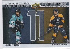 2023-24 Tim Hortons Linked by Numbers PWHPA #LN-5 Abbey Roque/Sophia Kunin