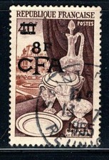 REUNION FRANCE  FRENCH COLONIES REUNION OVERPRINT CFA STAMPS USED  LOT 1602I