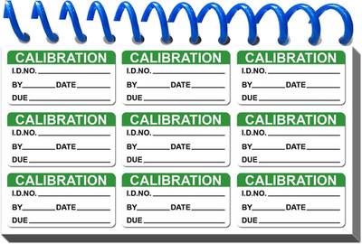 Self Laminating Write-on Calibration Stickers with Spiral Bound Cover for NIST C