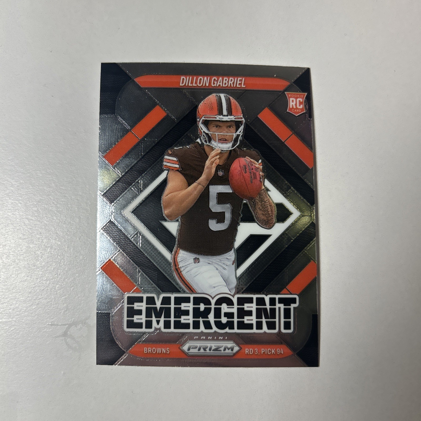 2025 Panini Prizm - Emergent Dillon Gabriel #18 Silver Prizm (RC)