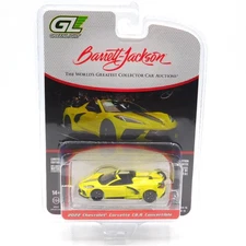 Yellow 2022 Chevrolet Corvette C8 Barrett Jackson Greenlight Die-cast 1:64