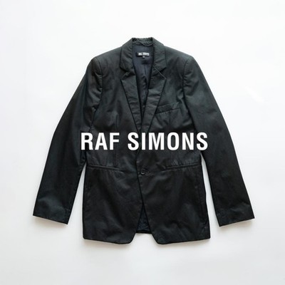 Raf Simons SS06 2006 Classic Tailored Jacket Black Size 44 Cotton Archive Rare