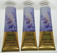 Bath Body Works Aromatherapy SLEEP Lavender Vanilla Hand Cream 1 oz Each 3
