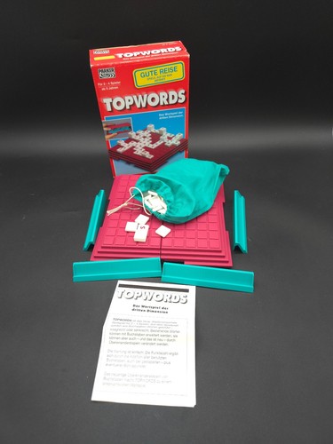 Parker Topwords Brettspiel Wortspiel 3D Familien Spiel Reisespiel