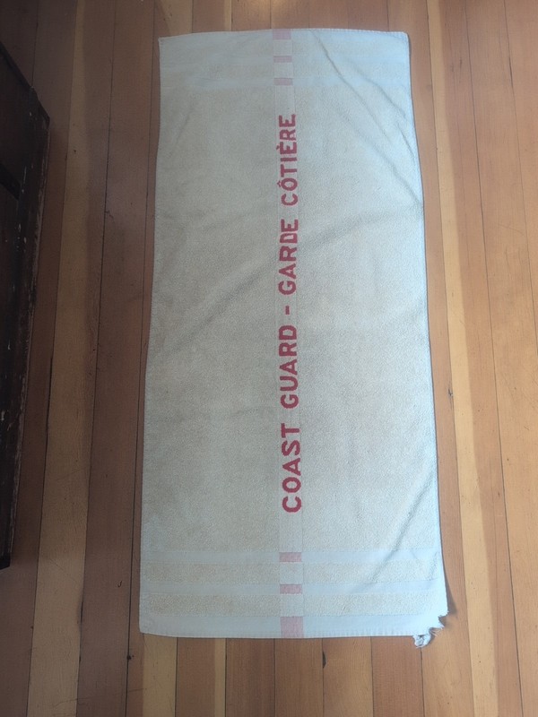 Genuine Canadian Coast Guard Towel, From Cable Ship/Ice Breaker John Cabot