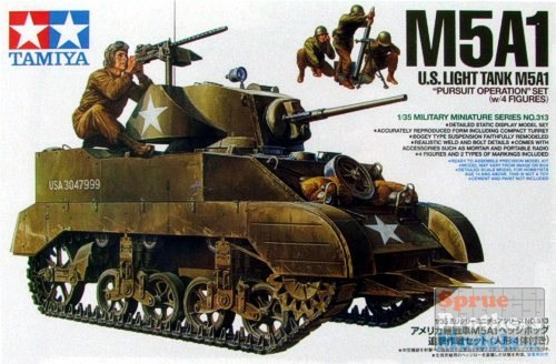 Tanque ligero TAM35313 1:35 Tamiya EE. UU. M5A1 Stuart - ""Operación de búsqueda"" con 4 figuras - Imagen 1 de 1